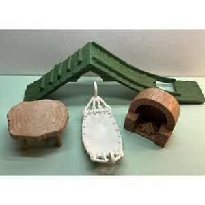 Sylvanian Families Lakeside Lodge Parts Hammock Table Fireplace Roof Slide